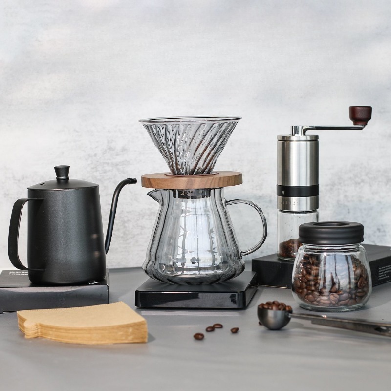 Hand brewed coffee pot set gif - Coffee Equipment Gift Set ulasan dan harga