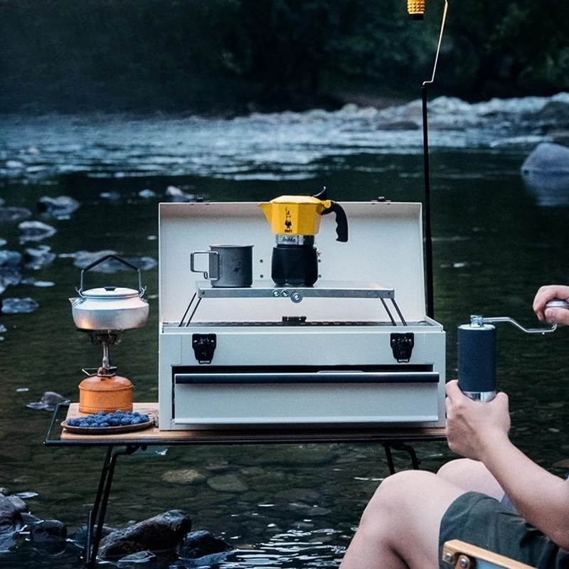 Camping coffee box, mocha pot, - Coffee Equipment Gift Set ulasan dan harga