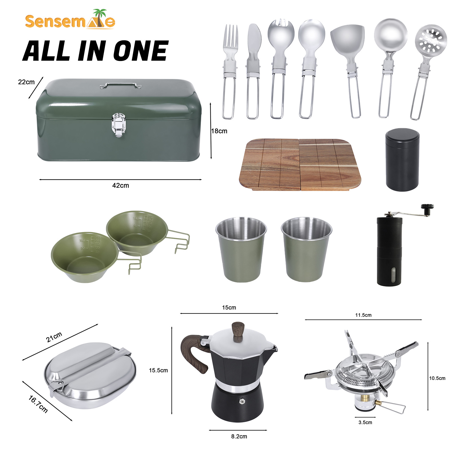 Glamping Camping Cookware Set  - Coffee Equipment Gift Set ulasan dan harga