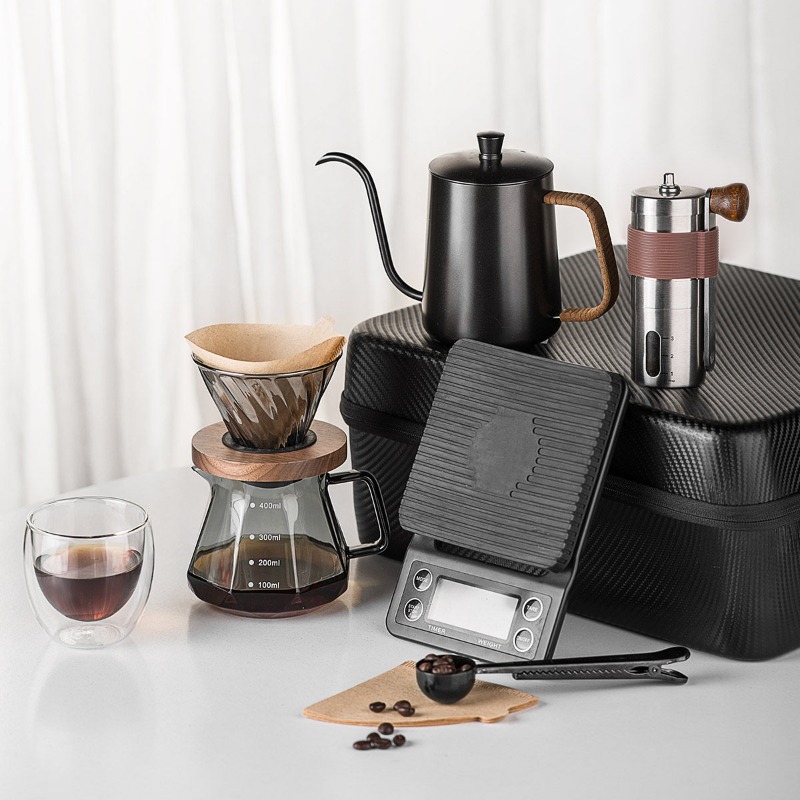 Hand brewed coffee set Outdoor - Coffee Equipment Gift Set ulasan dan harga