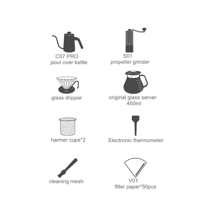 Luxury Coffee Shop Brewing Cof - Coffee Equipment Gift Set ulasan dan harga